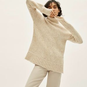 Everlane The Cloud Turtleneck in Ivory